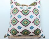 CLEARANCE SALE - 24" PAIR of Schumacher Moroccan Ikat Embroidery Pillow Covers