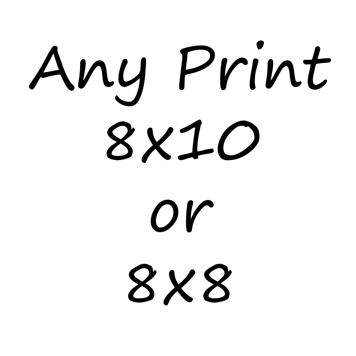 Any Print 8x10 or 8x8 - Nursery, Bedroom, Living Room, Kitchen Home Decor Photo - Choose From All Images in the Shop