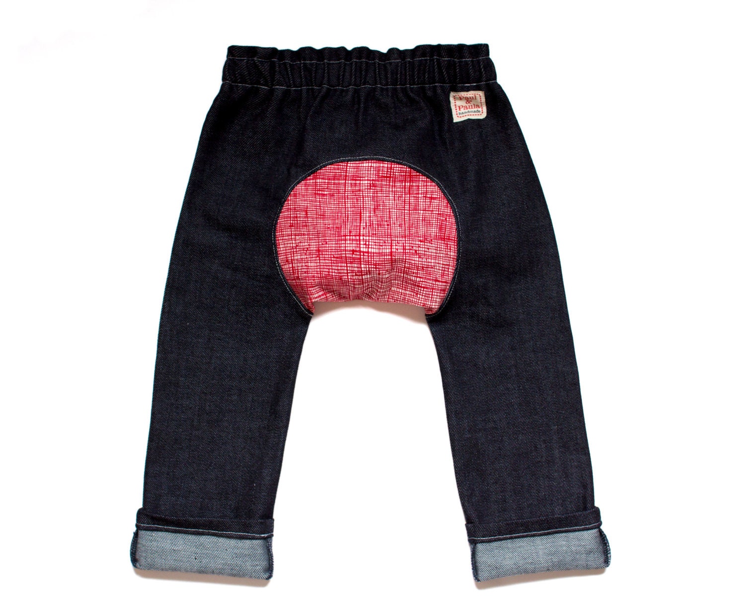 Skinny red denim jeans