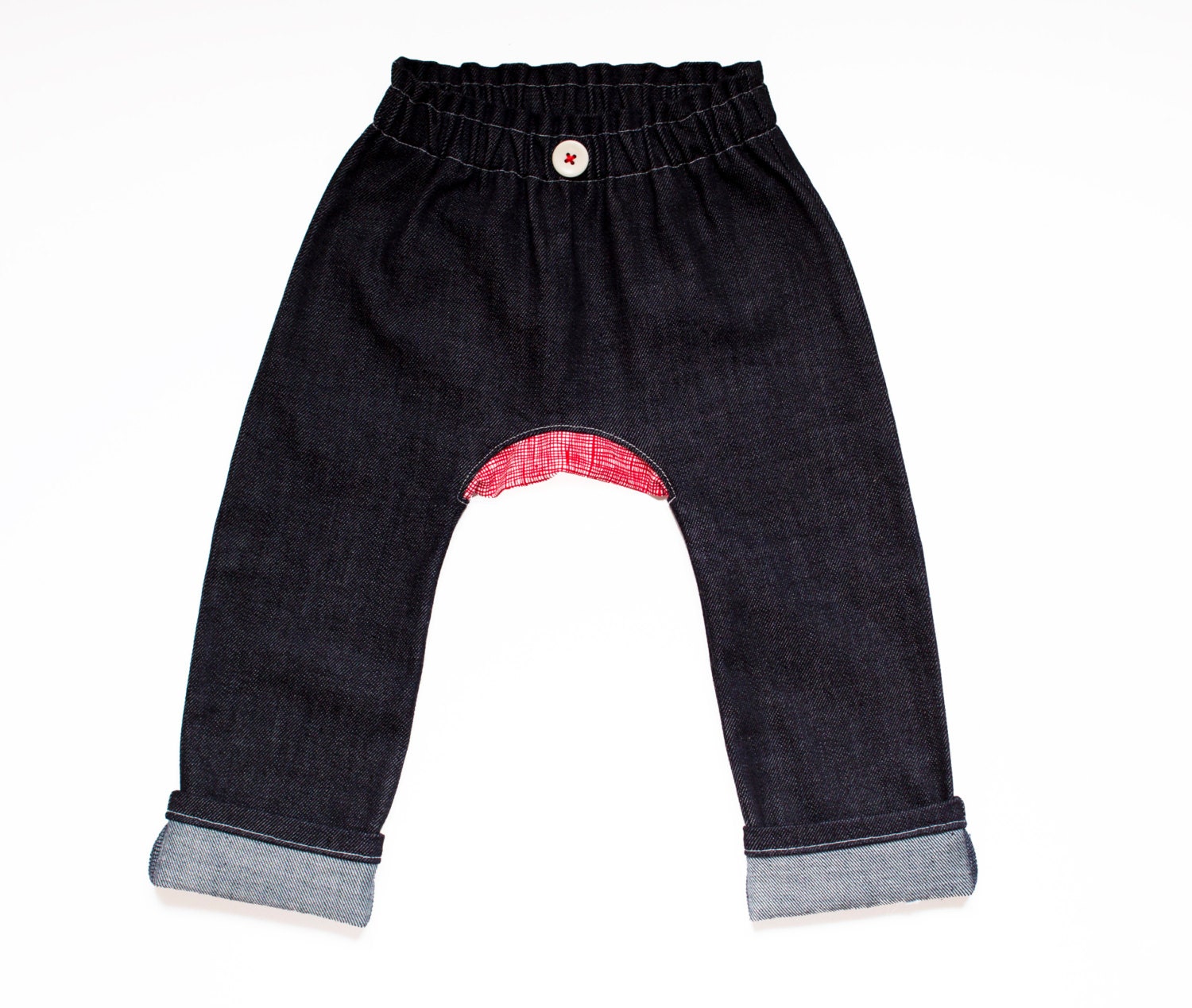 Skinny red denim jeans