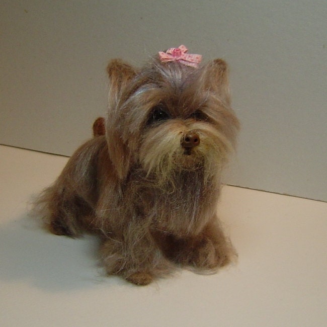 Custom needle felted dog or cat sculpture memorials pet art