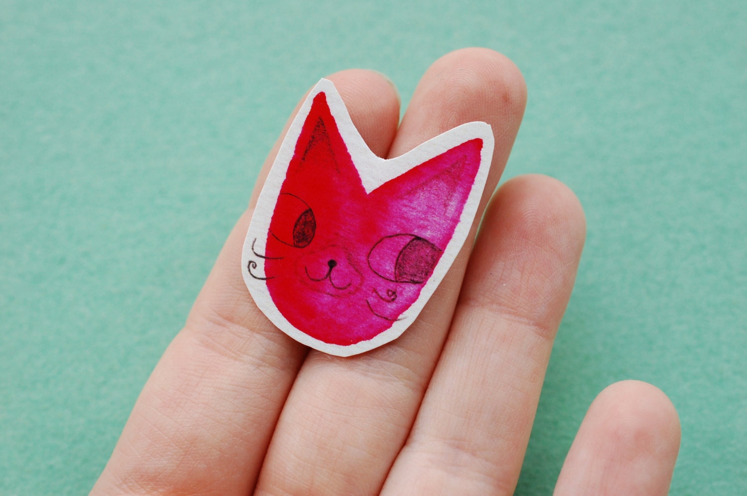 Cat Tulip Face Sticker