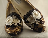 Marie Antoinette Yellow & Black Pumps
