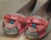 SALE - Size 8 Marie Antoinette Pink Heart Sparkle Loafers