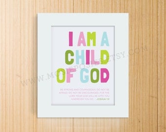 Child of God - Adoption Print, Baptism Print, Birth Announcement Print
