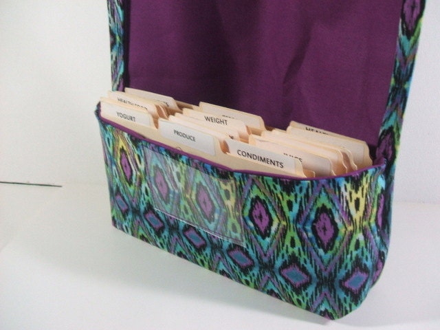 Coupon Organizer Holder  Purse Organizer Island Oasis Purple Lining