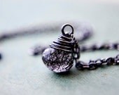 Tourmalinated Quartz Necklace Quartz Sterling Silver Simplistic PoleStar Modern