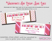 Personalized Valentine's Day Treat Bag Tags (DIY/Digital File to Print Your Own) Il_170x135