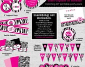 Zebra Cupcake - First Birthday Party - DIY/Printable Complete Party Pack Il_170x135