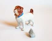 Silly VIntage Hand Painted Porcelain St. Bernard Dog Figurine