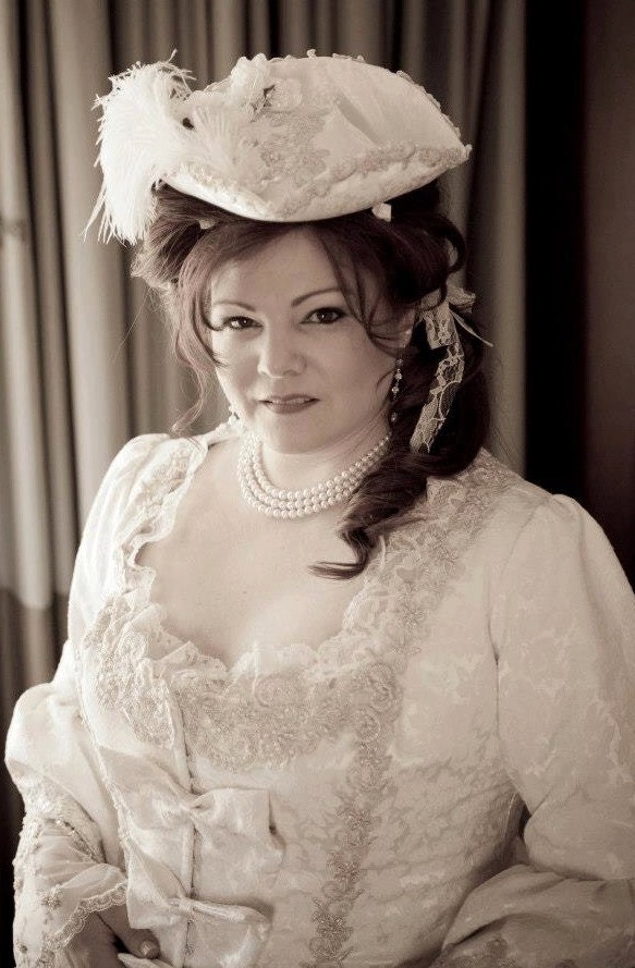 Steampunk Rococo Marie Antoinette Gown Brocade and Silk Custom Victorian Wedding Gown