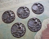 Vintage 1900 Batch of 5 japanese stamping Copper colored