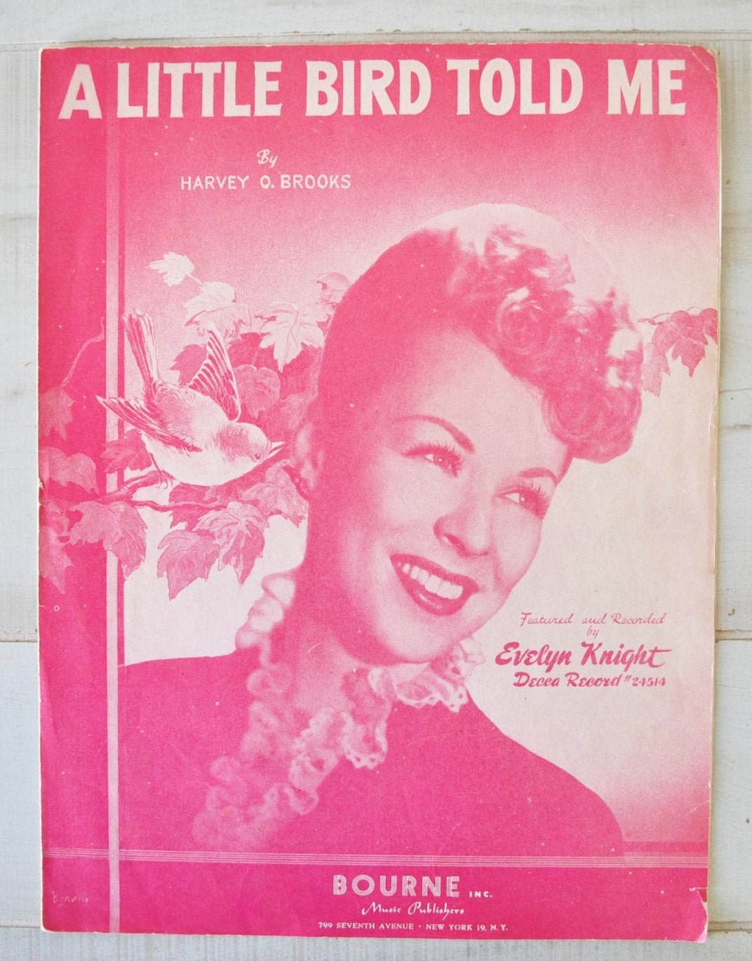 1940s vintage sheet music...A little Bird Told Me