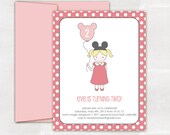 mouse party. mickey and minnie inspired birthday invitation. printed and handmade. Il_170x135
