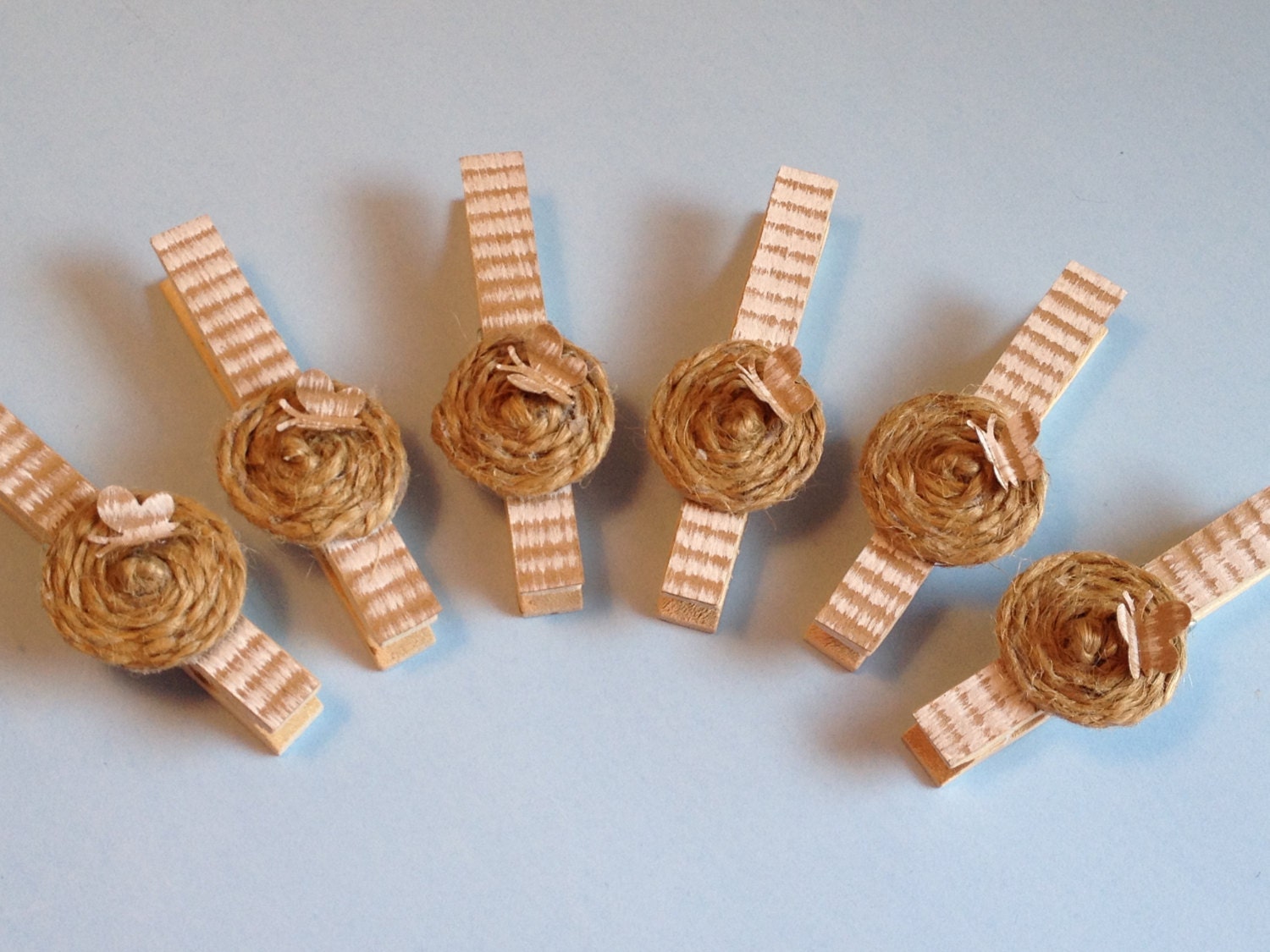 Shabby Chic, Decorative Clothes Pins, Banner, Office Decor, Wooden Paper Clips, Clip On Ornament, Gift Tag Clip, Gift Wrap