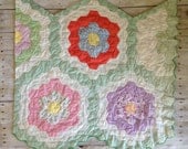 Reserved for MellyNorth, Vintage Quilt Piece, Newborn Photography Basket Stuffer, Prop Set