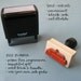 Ingrid Handwritten Address Stamp: your choice of self-inking or red rubber