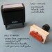 Michele Handwritten Address Stamp: your choice of self-inking or red rubber