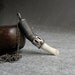 PENDANT fine silver sleeve antique porcelain doll arm