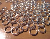 500 Double loop Iron Jumprings Silver 7mm