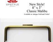 FREE US Shipping - 10 Metal Purse Frames - 8" x 3" NEW Classic Malibu Style - 2 Finishes