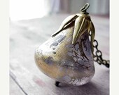 CLEARANCE 40% OFF Lavender Pendant Necklace Gold Smoky Gray Wedding Romantic Vintage Feminine Purple Amethyst Grey Gift for Her