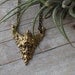 Green Man Necklace - Spring Leaves, Face Pendant - Gift for Gardener - Architectural Foliage Carving Replica - Mythology