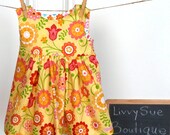 Little Girls Dress - New Sophie Dress by LivvySue Boutique in Hello Sunshine yellow
