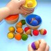 Back to School / Wooden Toy - The ORIGINAL Rainbow Wooden Sorting Bowls, Montessori Educational Toy / Waldorf Toy