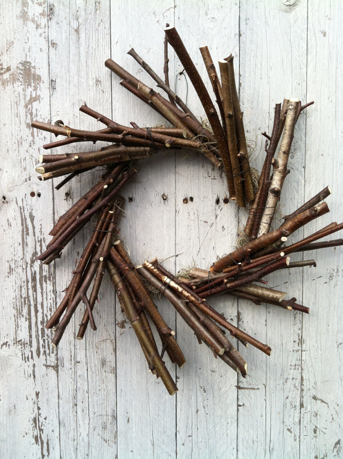 Natural Birch Branch Wooden Wreath Decor - Door Wreath