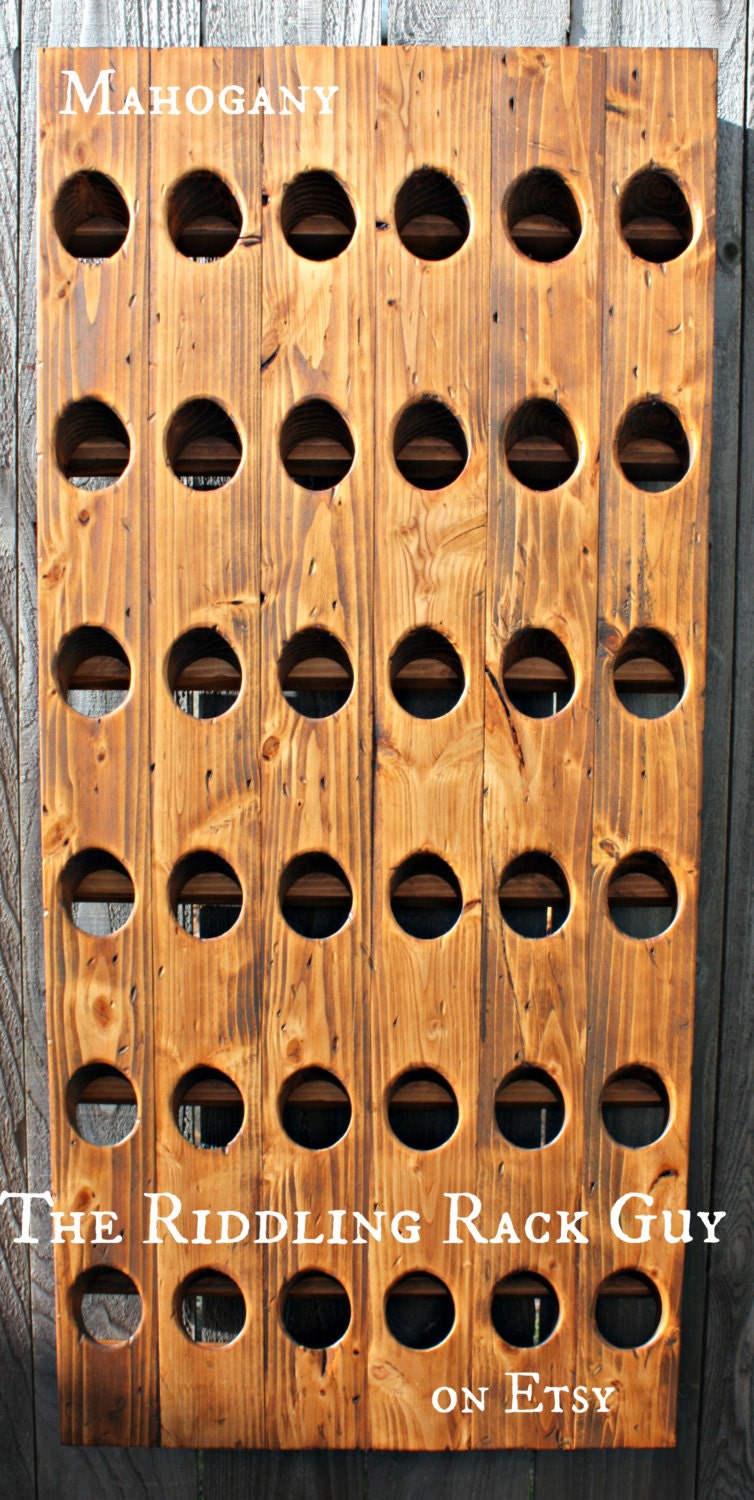 Riddling Rack - 36 Bottle - 6X6 - Wall Mount