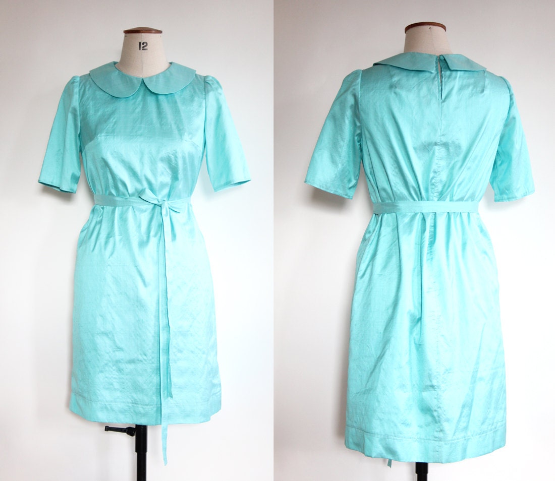 Turquoise Silk Dress SALE