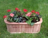 Wooden Oval Tub Flower Planter Aromatic Eastern Red Cedar Container Garden Herb Vegetable