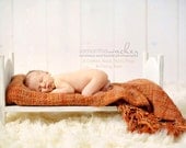 Unfinished Large Traditional Newborn Infant Photography Prop Posing Doll Bed Child Portrait