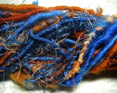 Corespun Party Yarn in Blue and Copper by KnoxFarmFiber