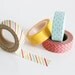 Pretty Primary washi tape set of 4, multi series, yellow tress, aqua plus, and red chevron washi tape Japanese masking tape craft supply