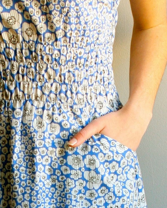 fiji dress - blue poppy (medium)