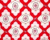 Retro Florals in Red - Extra Wide Dutch design fabric
