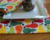 Summer Fresh and Fun Pears Kitchen Table Place Mats Handmade Housewares