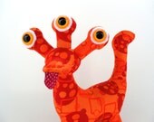 Alien Toy Plush, Stuffed Animal Three Eyed Monster by Adopt an Alien named Blake