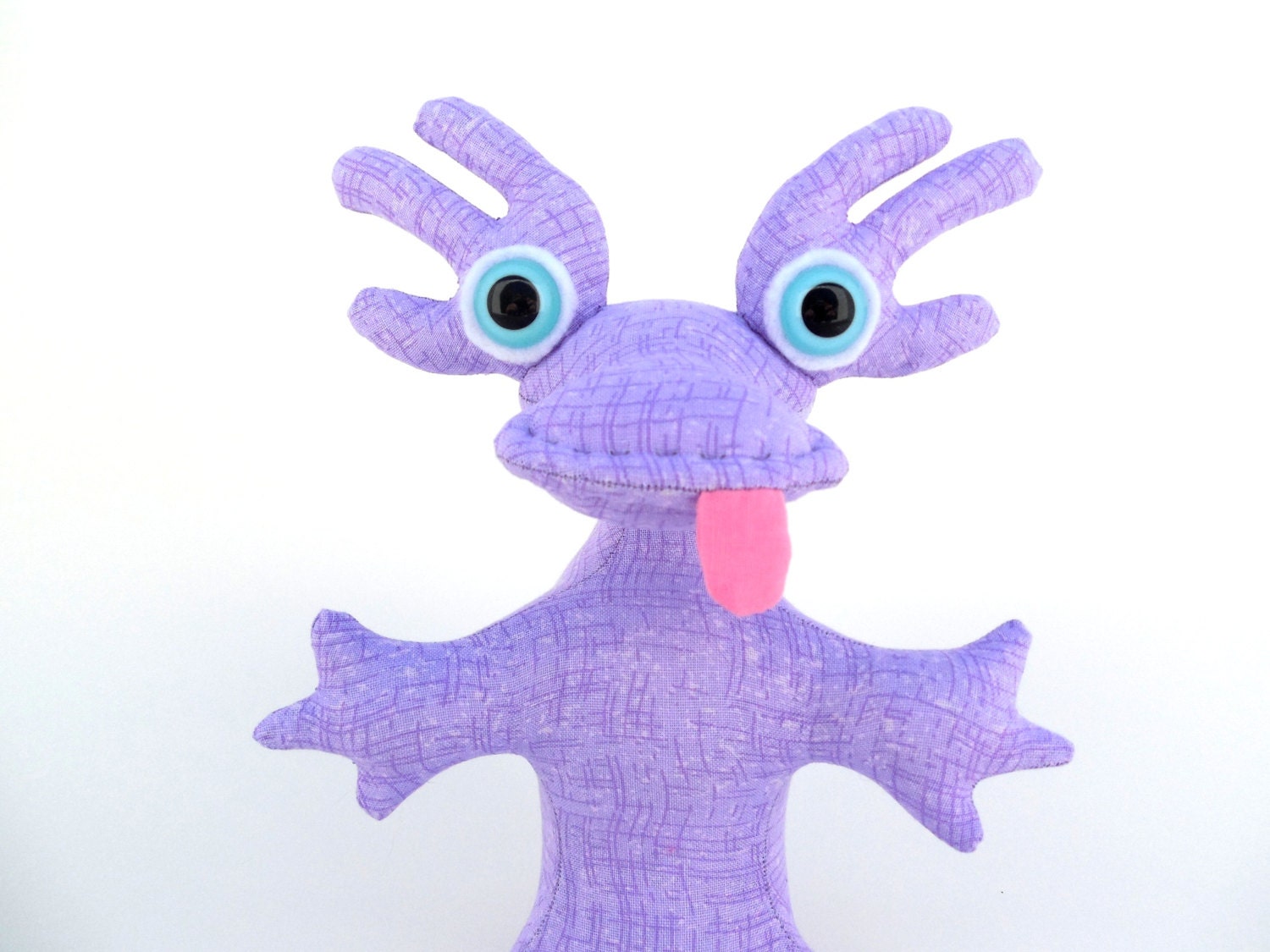 Cute Monster Plush for Girls, Purple Stuffed Animal by Adopt an Alien named Carly