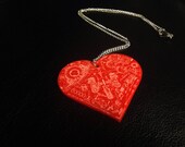 Mechanical Heart Laser-Etched Necklace