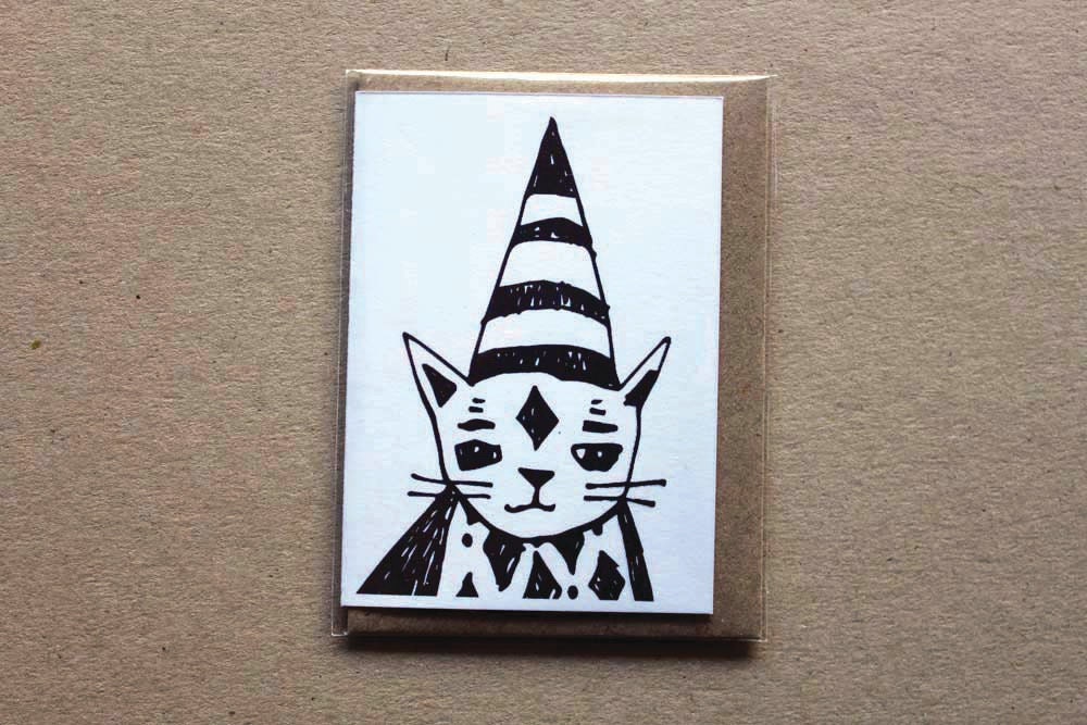 Little Wizard Cat // Mini Card