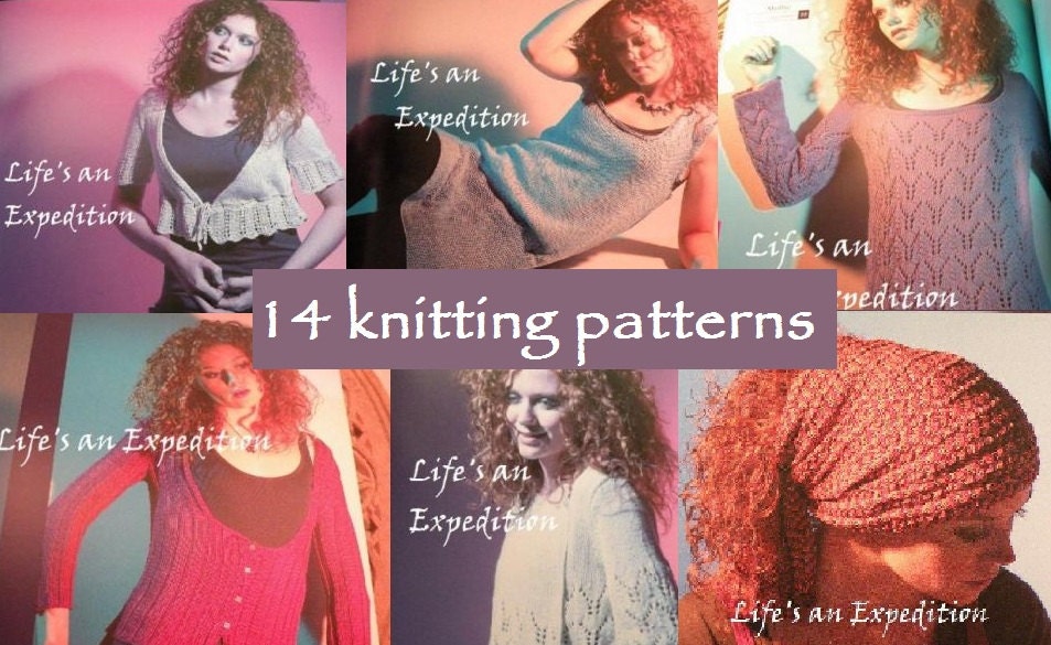 14 knitting patterns: sweaters, ponchos, scarf, Laines du Nord Simple Knits Book 4 by Jane Ellison beginner intermediate knitter