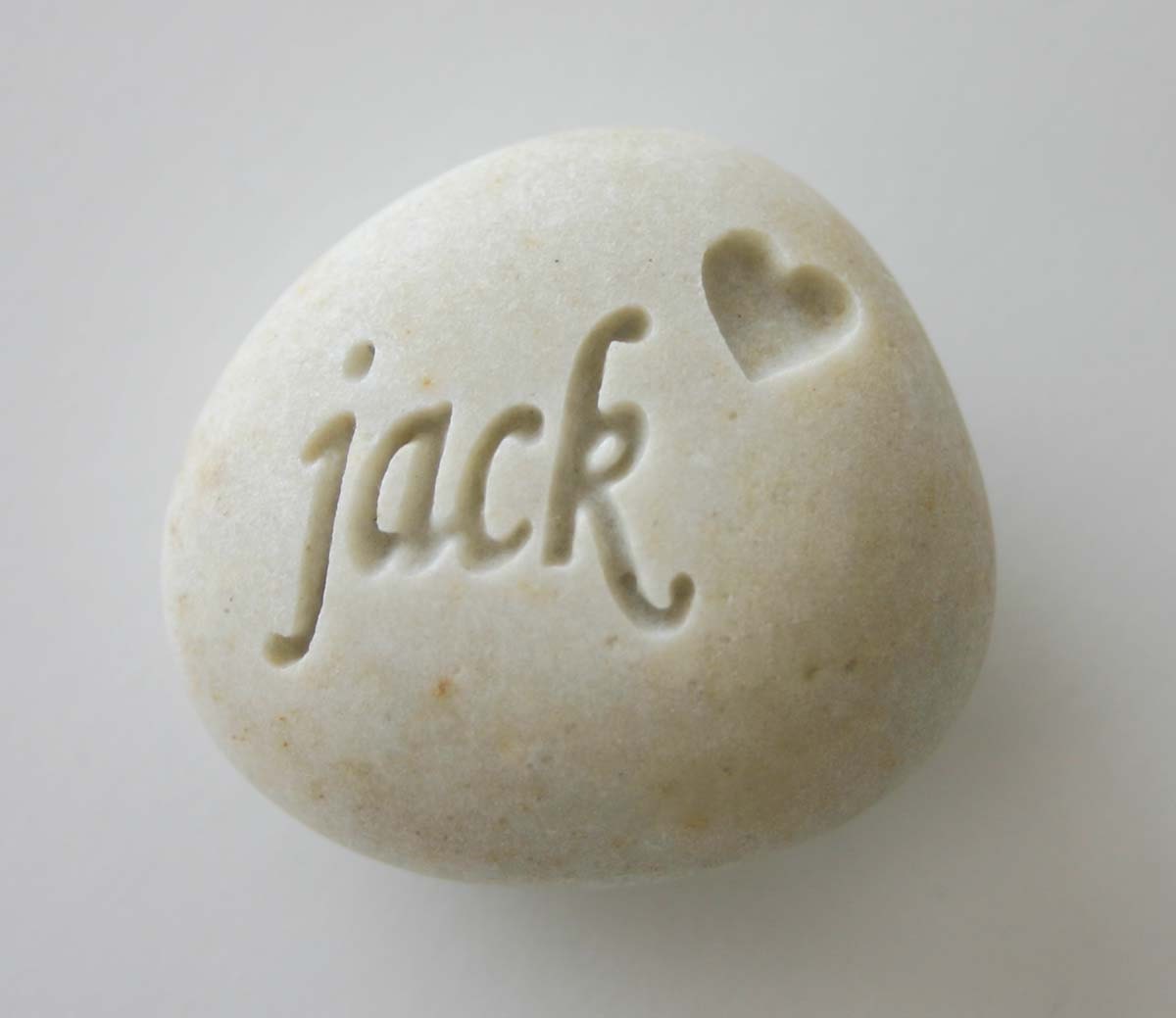 Custom Engraved Pet Memorial White Light Grey Stone Dog Cat Pet Loss Pocket Rock