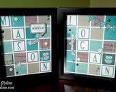 Twins Personalized (What's in a Frame) Name Decor for Baby Nursery