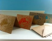 Block Printed Puppy Cards