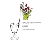 Aisle to Table Wedding Decorations - Church Pew Marker, Pew Decoration, Reception Centerpiece & Favor.