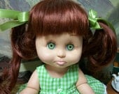 Galoob Baby Face Doll  Number 6 -  Sarah Makeover - Green eyes, Red Hair