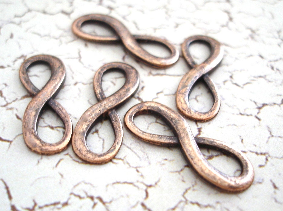 Copper Infinity Eternity Connectors Links Charms
